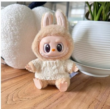 [Clothes only] 15cm pendant Labubu blind box Macaron Labubu Time to chill doll