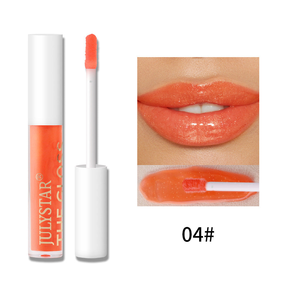 Makeup Lasting Moisturizing Transparent Nourishing Lip Gloss European and American Water Gloss Mirror Brightening Lip Gloss Lip Oil