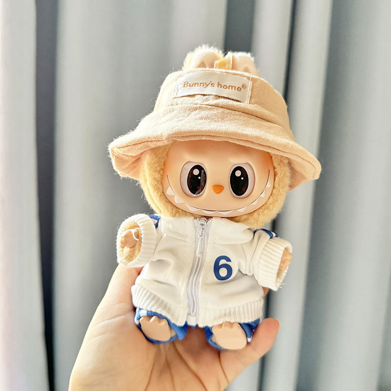 [Clothes only] First and second generation keychain Labubu clothes pendant Labubu wears No. 6 and No. 12 sweatshirt Moe
