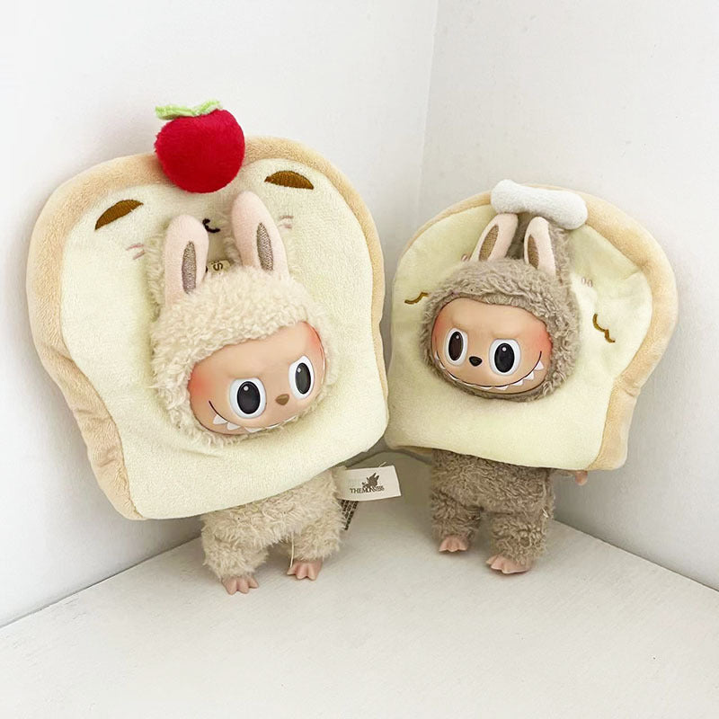 [Clothes only] 17cm pendant rabub clothes creative toast bagel abubu doll clothes cute and cute
