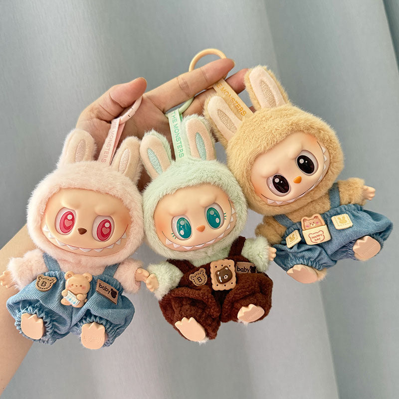 [Clothes only] 1st/2nd and 3rd generation Labubu clothes pendant Labubu sitting party baby clothes bear overalls cute