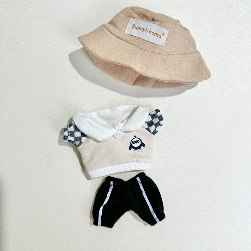 [Clothes only] First and second generation keychain Labubu clothes pendant Labubu small black egg set is cute and cute.