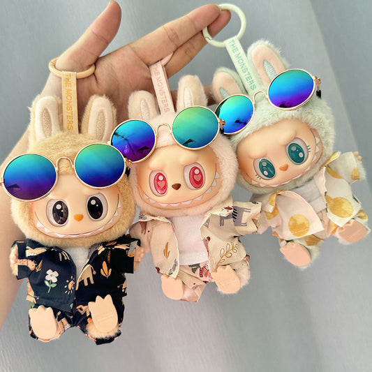 [Clothes only] 1st/2nd generation Labubu clothes pendant Labubu sitting party baby clothes beach glasses set
