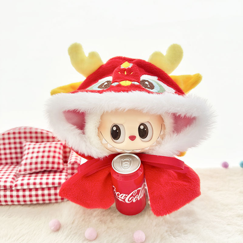 [Clothes only] First and second generation keychain Labubu clothes pendant Labubu Coke Happy Factor New Year set