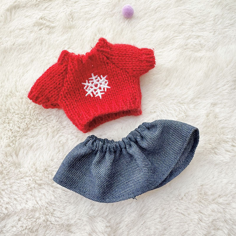 [Clothes only] First and second generation keychain Labubu clothes pendant Labubu sitting party New Year's wealth sweater