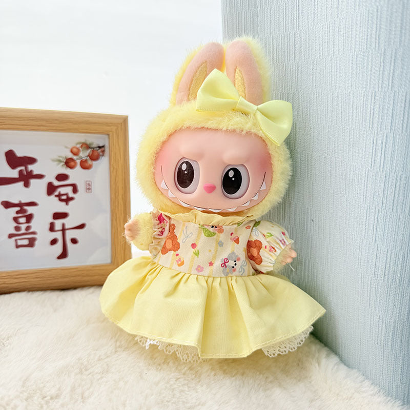 Clothes only] blind box Labubu clothes pendant Labubu baby clothes chess adventure queen baby clothes skirt cute