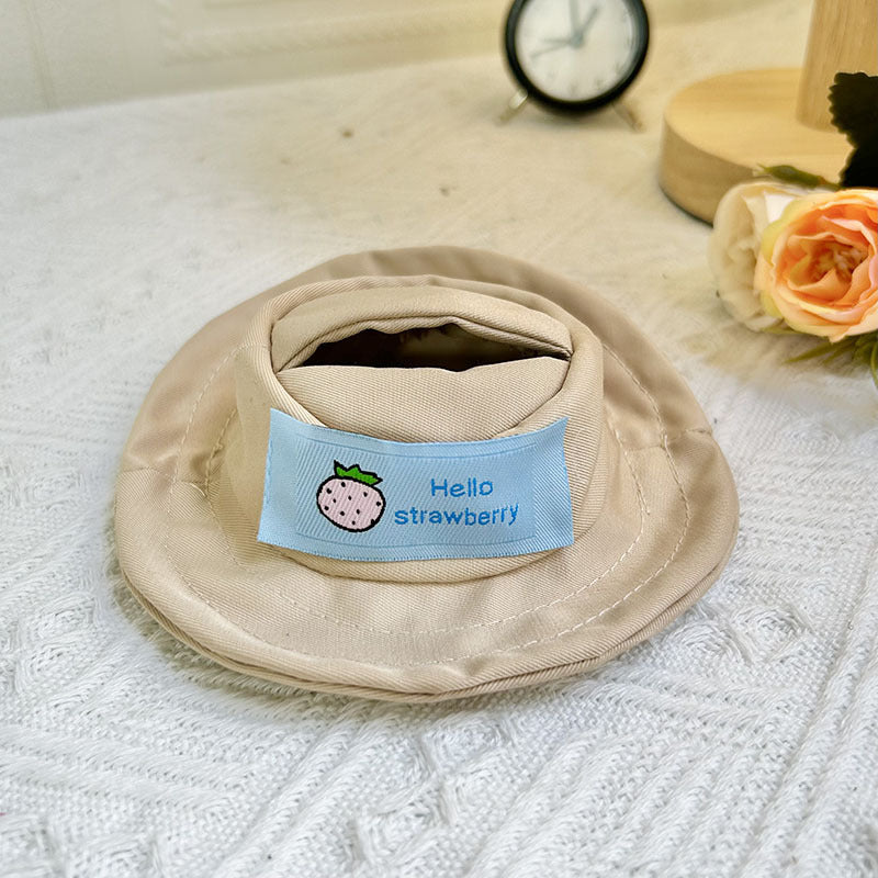 [Clothes only] 17cm blind box Labubu pendant baby clothes small animal hat Labubu trendy bucket hat accessories