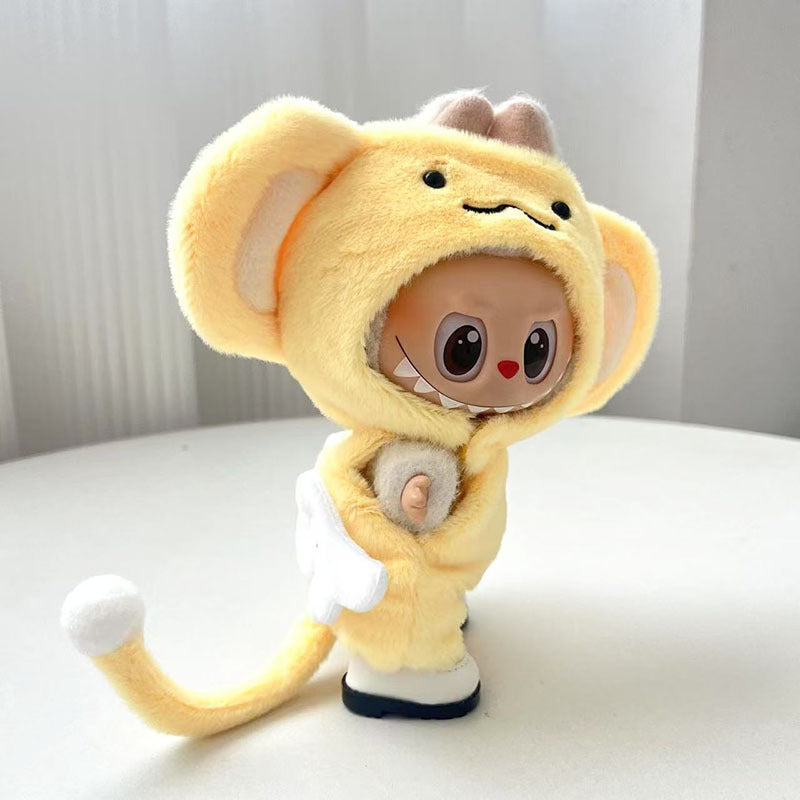 [Clothes only] 17cm pendant, rabub clothes, angel cute monkey clothes set, labubu doll clothes are cute and cute.