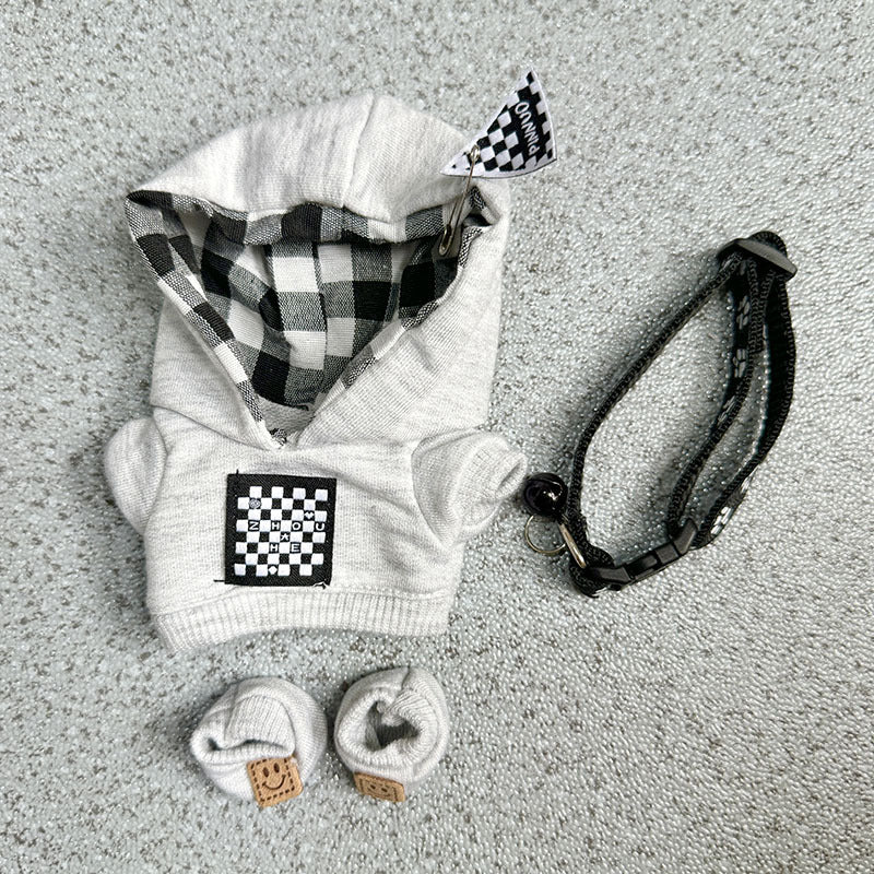 [Clothes only] 17cm Rab cloth pendant labubu keychain baby clothes couple college wind fried street sweater