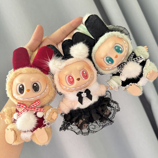 [Clothes only] 1st/2nd generation Labubu clothes pendant Labubu sitting party baby clothes little sheep skirt set