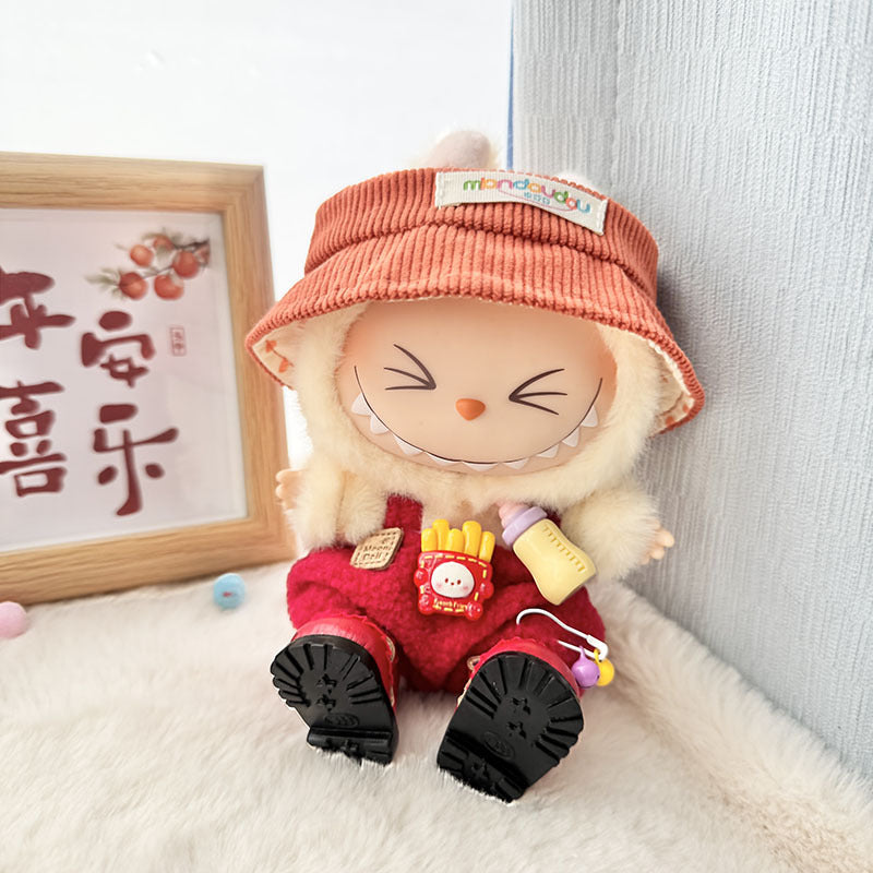 [Clothes only] First and second generation keychain Labubu clothes pendant Labubu New Year's baby clothes bottle overalls pants