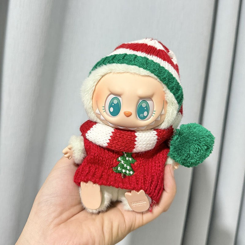[Clothes only] First and second generation keychain Labubu clothes pendant Labubu cloth for the New Year Christmas set collection