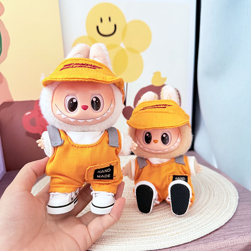 [Clothes only] One, two and three generations of Labubu clothes pendant Labubu sitting baby clothes takeaway brother three-piece set cute