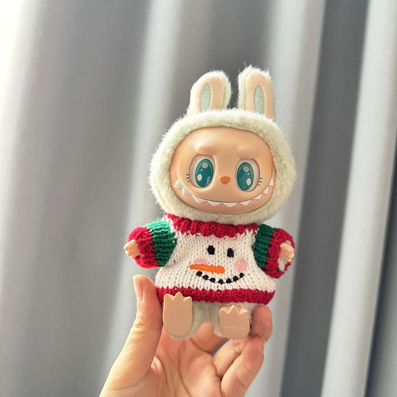 [Clothes only] The first, second and third generation keychain Labubu clothes pendant Labubu sitting party New Year sweater set
