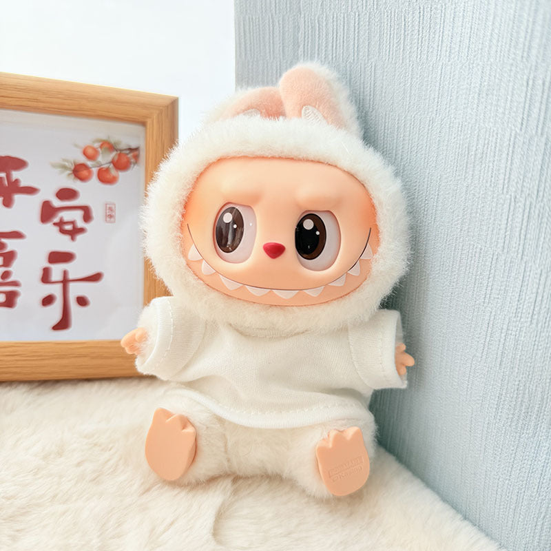[Clothes only] First and second generation keychain Labubu clothes pendant Labubu baby clothes inverted triangle overalls hat