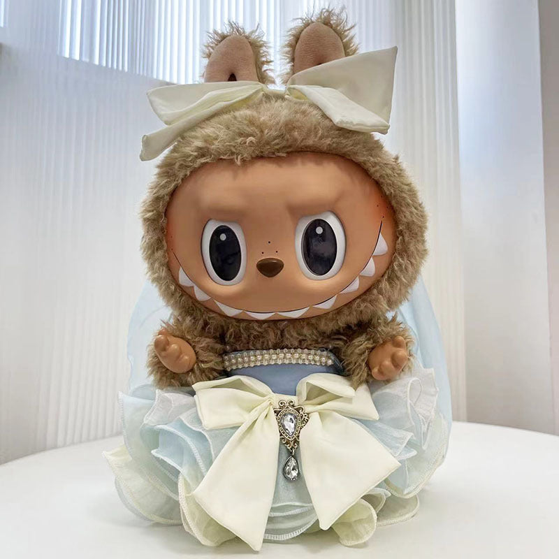 38Cm rabub vinyl plush doll dress for the heart of the ocean dress set labubu doll dress