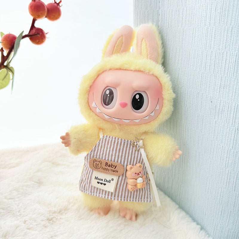 [Clothes only] First and second generation keychain Labubu clothes pendant Labubu baby clothes accessories cartoon apron cute
