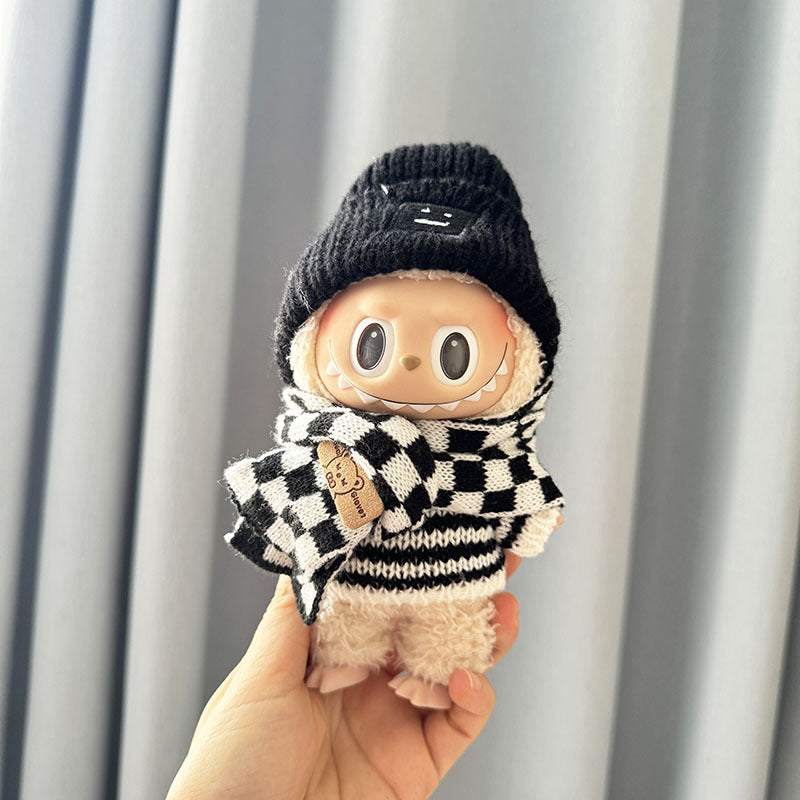 [Clothes only] First and second generation Labubu clothes pendant Labubu sitting party baby clothes knitted sweater hat clothes