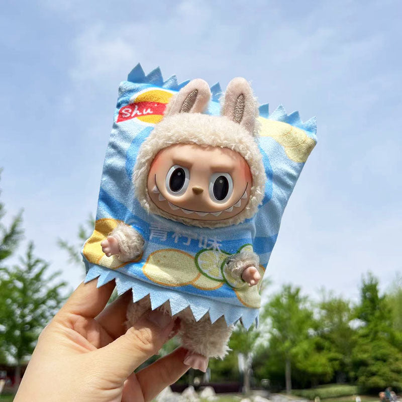 [Clothes only] 17cm pendant rabub clothes potato chips clothes keychain labubu doll clothes cute creativity