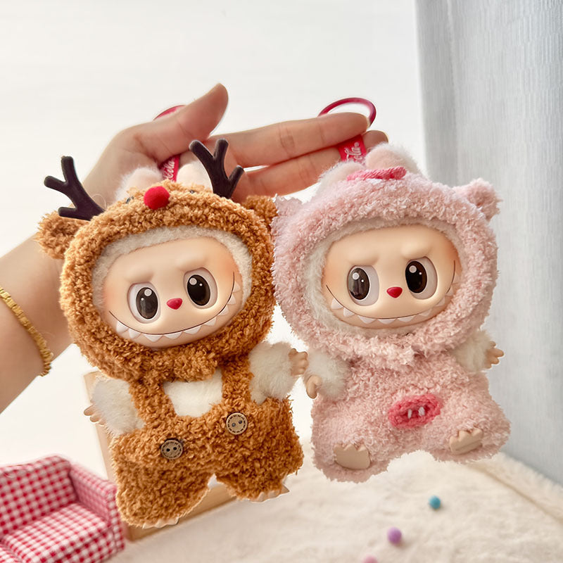 [Clothes only] First and second generation Labubu clothes pendant Labubu sitting baby clothes cloud velvet deer pig set