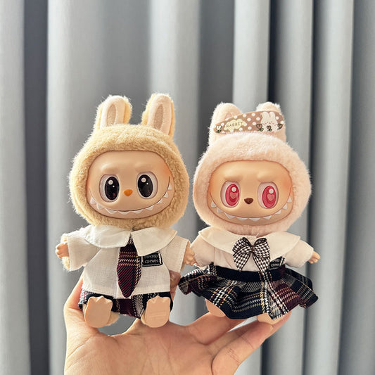 [Clothes only] One, two and three generations of keychains Labubu clothes pendant Labubu sitting party innocent couple suit