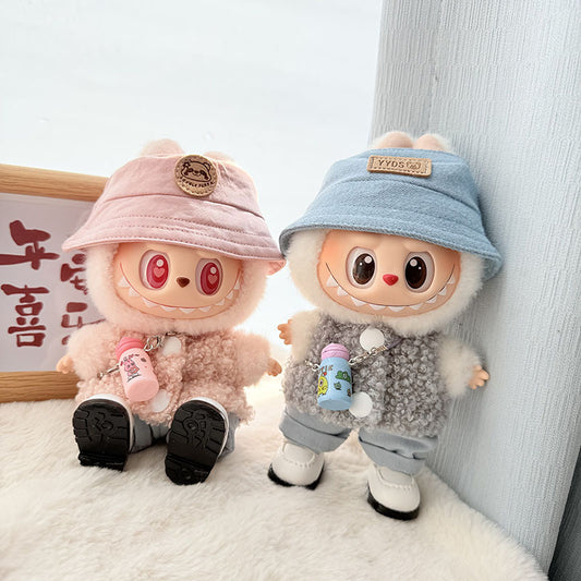 [Clothes only] First and second generation Labubu clothes pendant Labubu baby clothes, buttons, rings, vest suits, hats are cute.