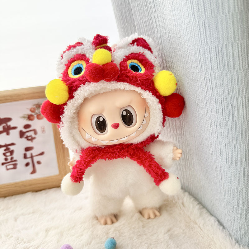 [Clothes only] First and second generation keychain Labubu clothes pendant Labubu New Year's baby clothes bottle overalls pants