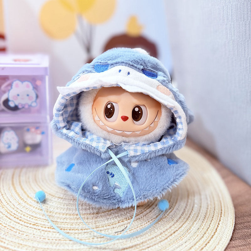 [Clothes only] One, two and three generations Labubu clothes pendant Rabub sitting baby clothes nest fun shawl cape cute