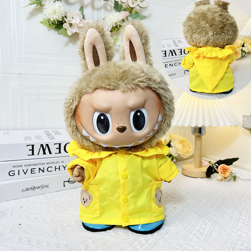 38Cm Labubu vinyl plush doll clothes for Labubu doll clothes summer pipa clothes set cute