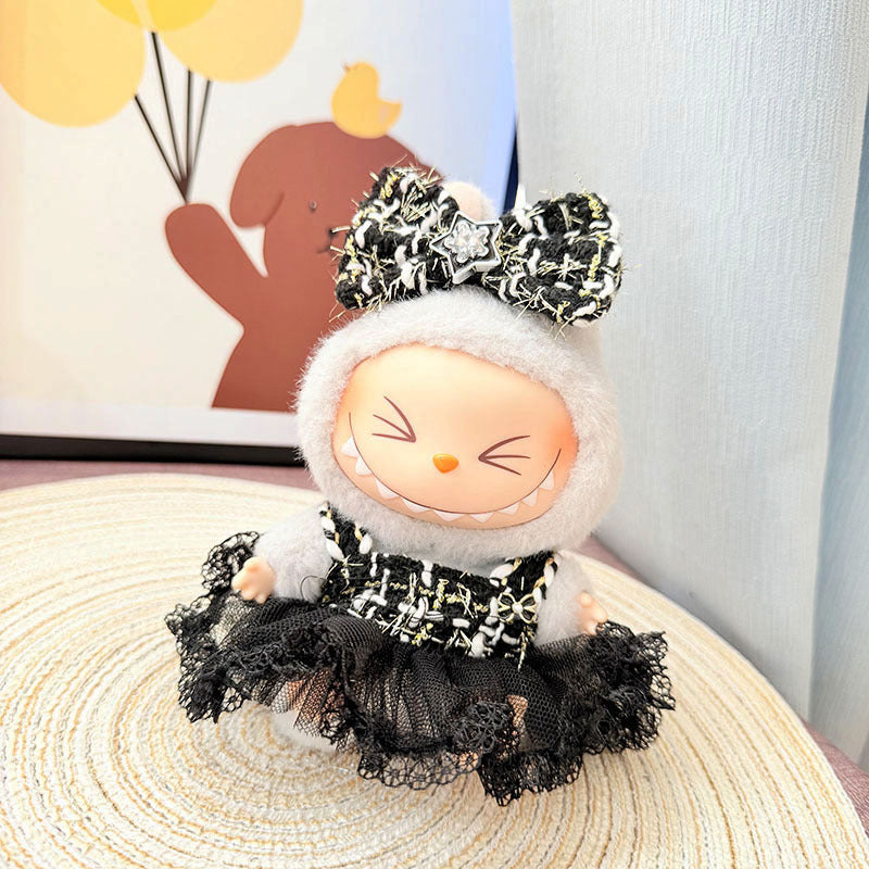 Clothes only] First and second generation Labubu clothes pendant Labubu cloth sitting baby clothes purple butterfly dream gauze skirt fairy