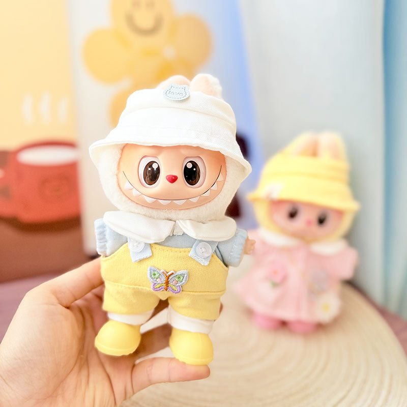 [Clothes only] One, two and three generations Labubu clothes pendant Labubu sitting baby clothes, daisy rabbit travel set