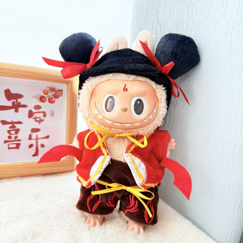 [Clothes only] First/second generation Labubu clothes pendant Labubu sitting party baby clothes pendant strawberry bear cute