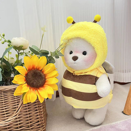 30Cm medium Lena joint bear doll clothes cute bee two-piece set teddy bear Internet celebrity baby clothes cute