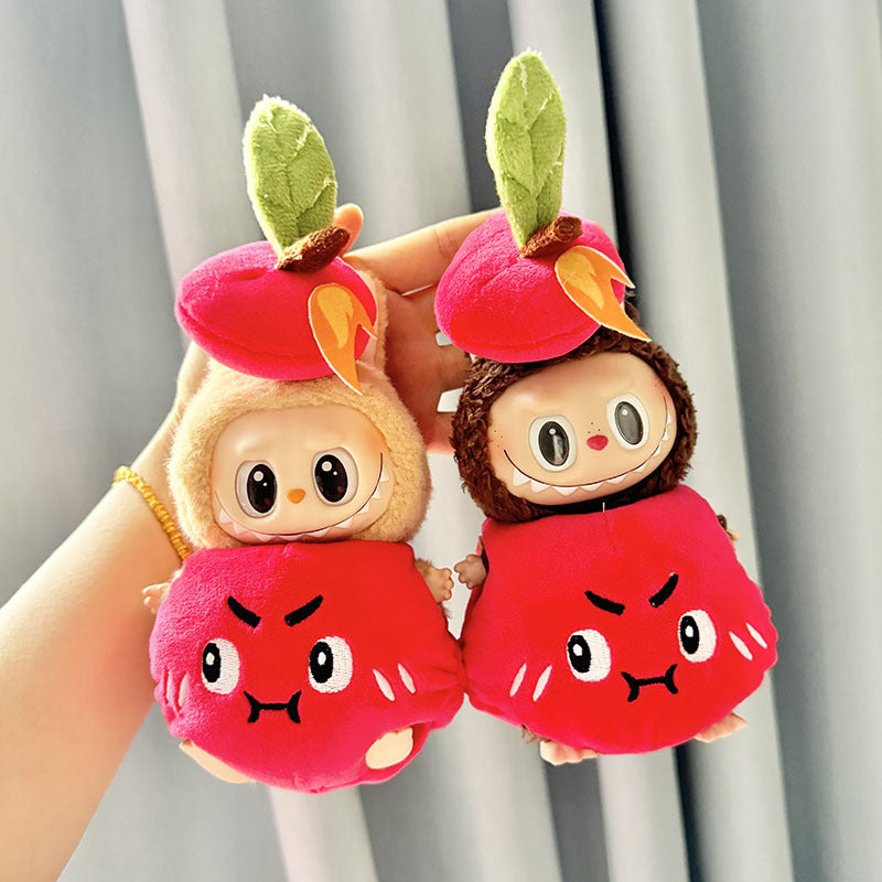 [Clothes only] First and second generation keychain Labubu clothes pendant Labubu cloth for red apple bread clothes set