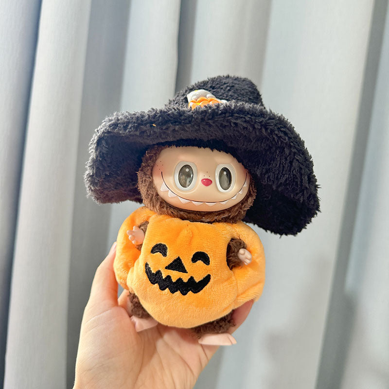 [Clothes only] First and second generation keychain Labubu clothes pendant Labubu Halloween baby clothes pumpkin set cute