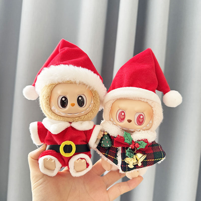 [Clothes only] First and second generation keychain Labubu clothes pendant Labubu Christmas snowman elk shawl cute