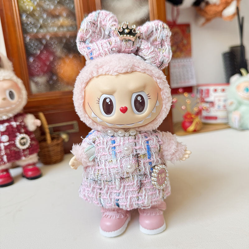 [Clothes only] First and second generation keychain Labubu clothes pendant Labubu crown fragrance set shawl cute