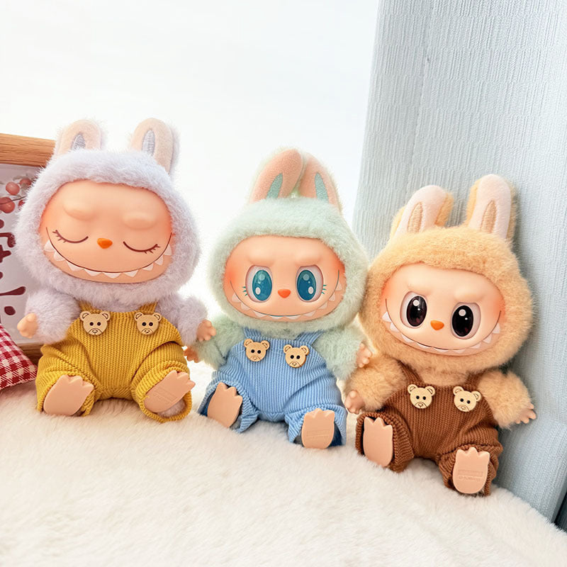 [Clothes only] First and second generation keychain Labubu clothes pendant Labubu cloth overalls Animal hat set