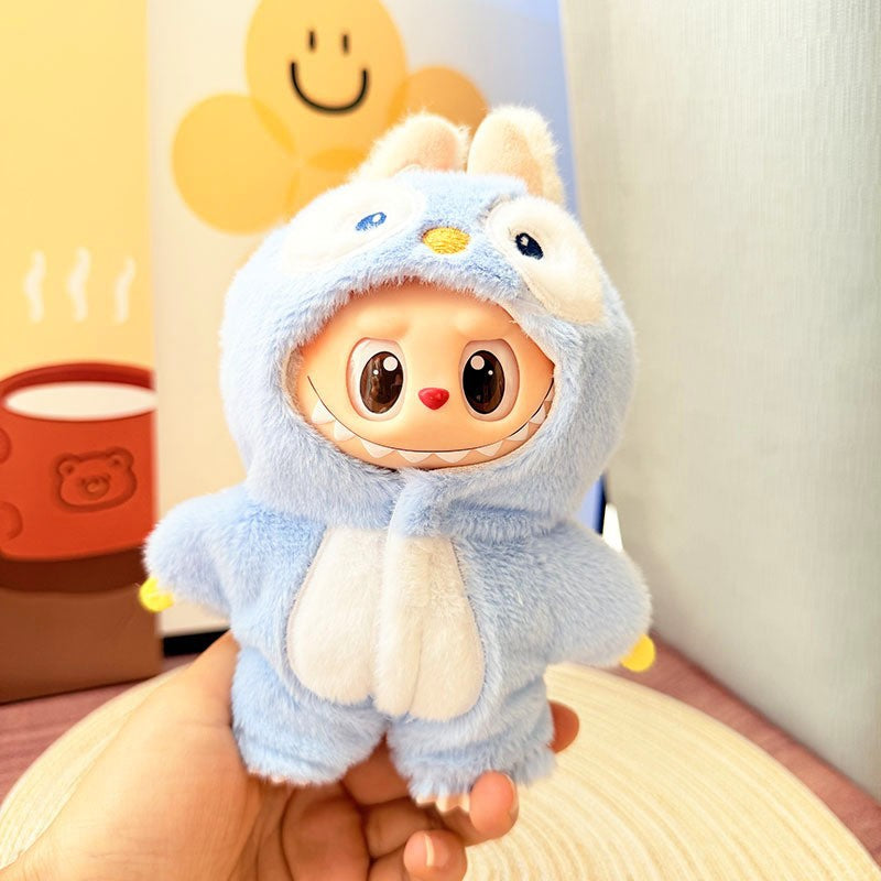 Clothes only] First and second generation Labubu clothes pendant Labubu sitting baby clothes shark bee dinosaur clothes cute