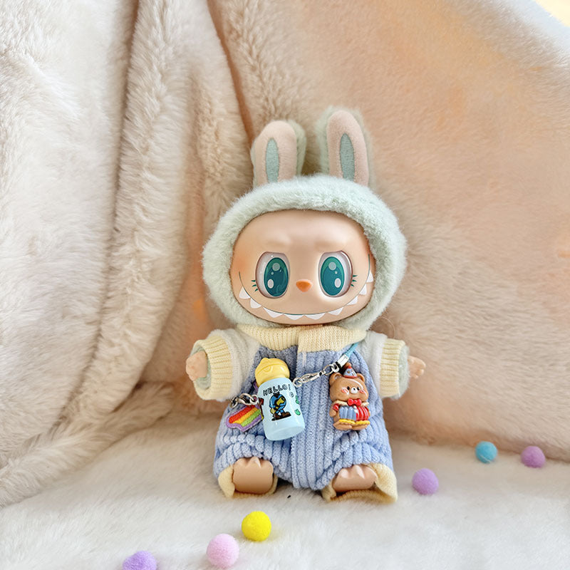 [Clothes only] First and second generation keychain Labubu clothes pendant Labubu sitting party kettle climbing clothes cute