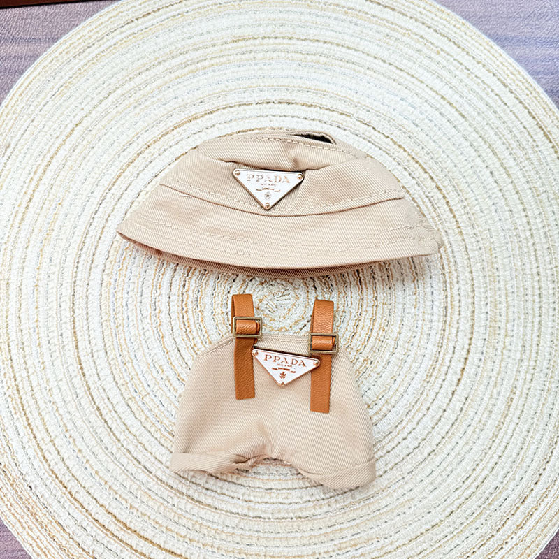 [Clothes only] First and second generation Labubu clothes pendant Labubu sitting baby clothes triangle overalls set tide