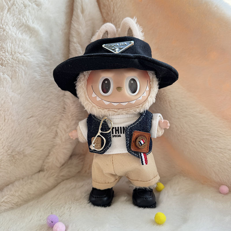 [Clothes only] First and second generation keychain Labubu clothes pendant Labubu sitting party happy old man suit