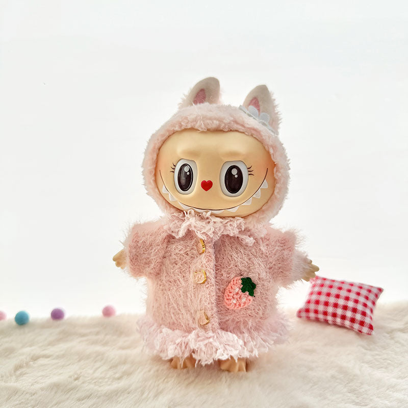 [Clothes only] First and second generation Labubu clothes pendant Labubu sitting party baby clothes candy-colored plush skirt cute