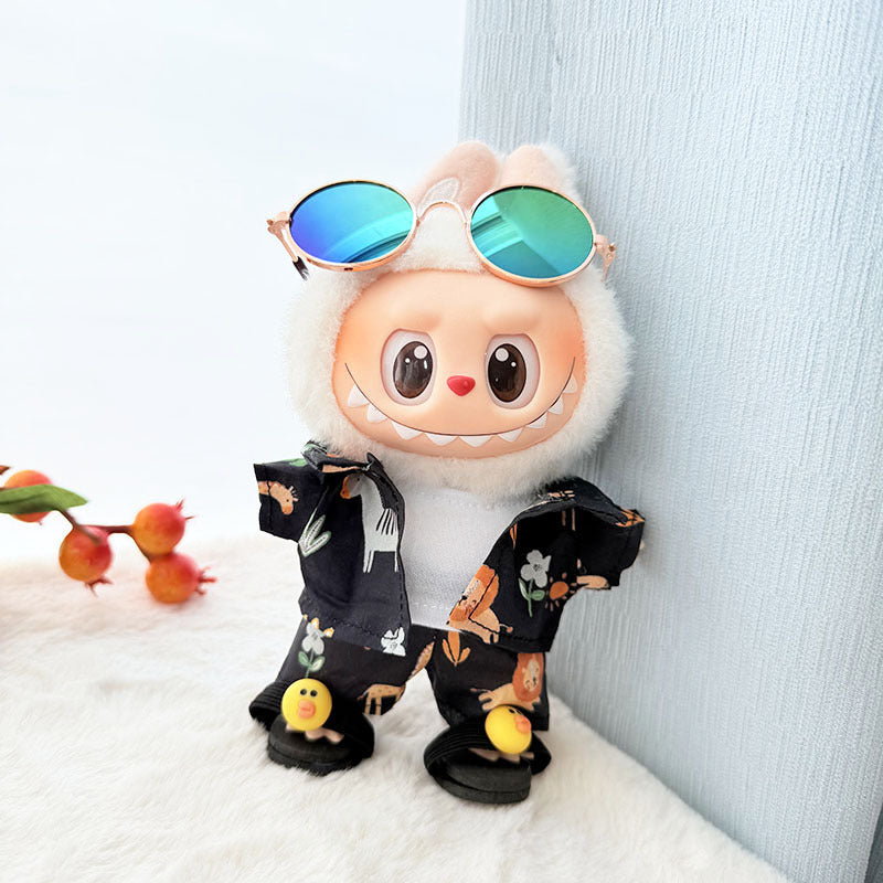[Clothes only] 1st/2nd generation Labubu clothes pendant Labubu sitting party baby clothes beach glasses set