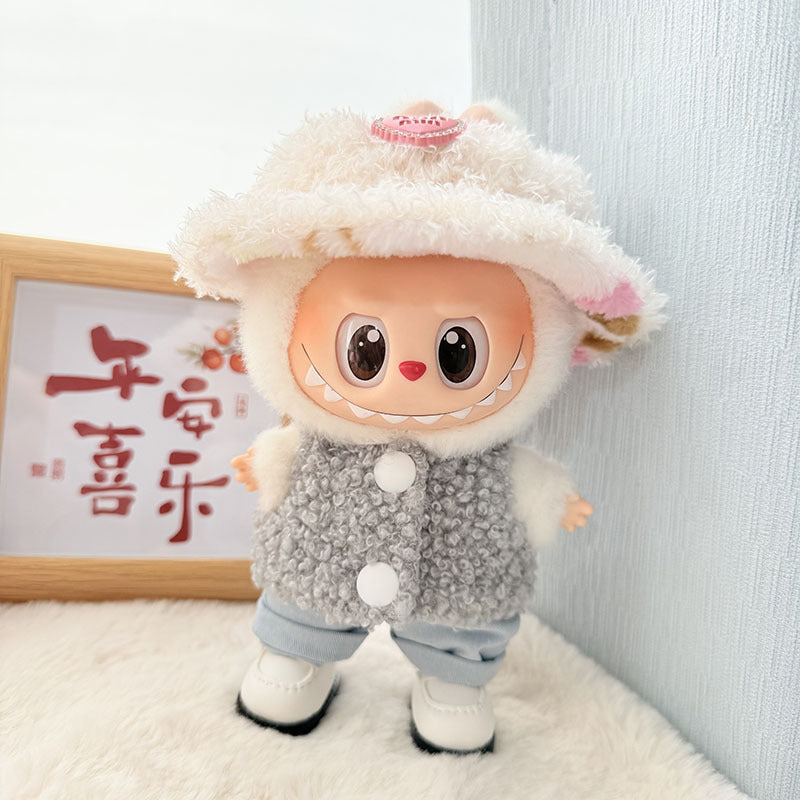 [Clothes only] First and second generation Labubu clothes pendant Labubu baby clothes, buttons, rings, vest suits, hats are cute.