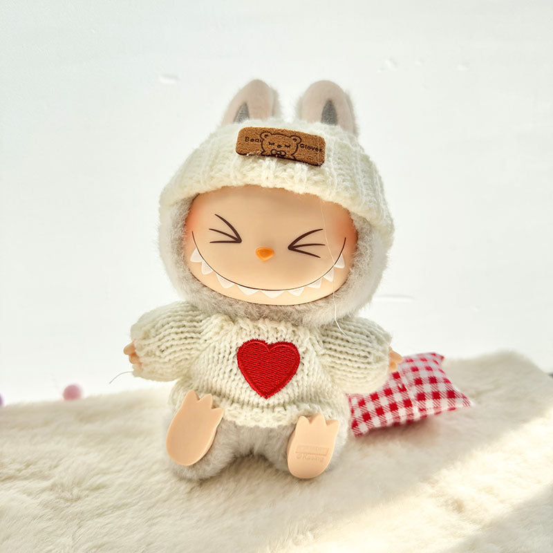 [Clothes only] First and second generation Labubu clothes pendant Labubu sitting party baby clothes love sweater hat cute