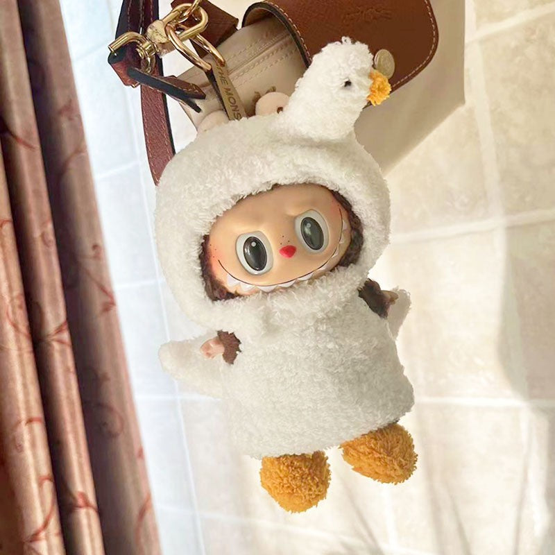 [Clothes only] First and second generation Labubu clothes pendant Labubu sitting party baby clothes cloud velvet animal suit