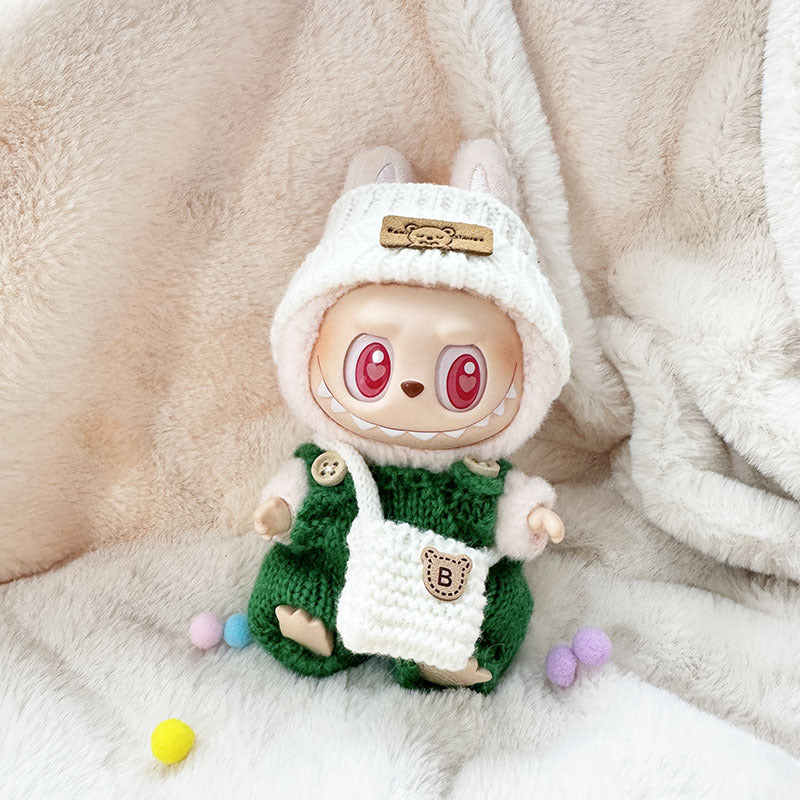 [Clothes only] First and second generation keychain Labubu clothes pendant Labubu sitting party knitted strap skirt