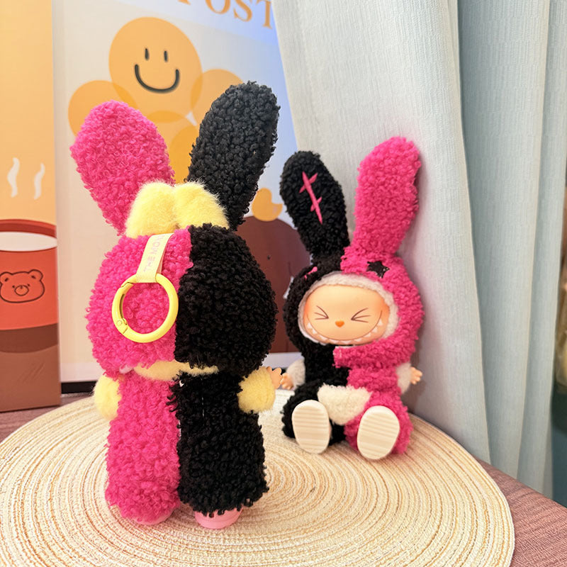 [Clothes only] One, two and three generations Labubu clothes pendant Labubu sitting baby clothes fluffy two-color rabbit Ji clothes cute