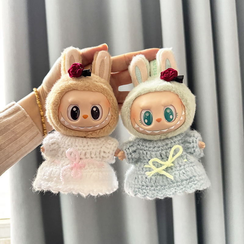 [Clothes only] First and second generation keychain Labubu clothes pendant Labubu sitting party hook dress women
